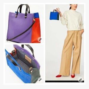 Clare V. Simple Mini Tote Bebe Leather Suede Crossbody Bag